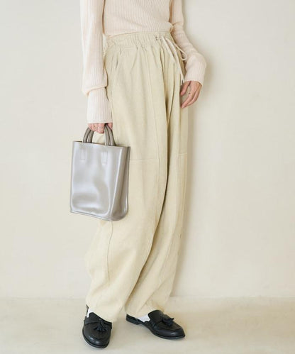 燈芯絨燈籠褲/弧形褲