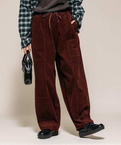 燈芯絨燈籠褲/弧形褲