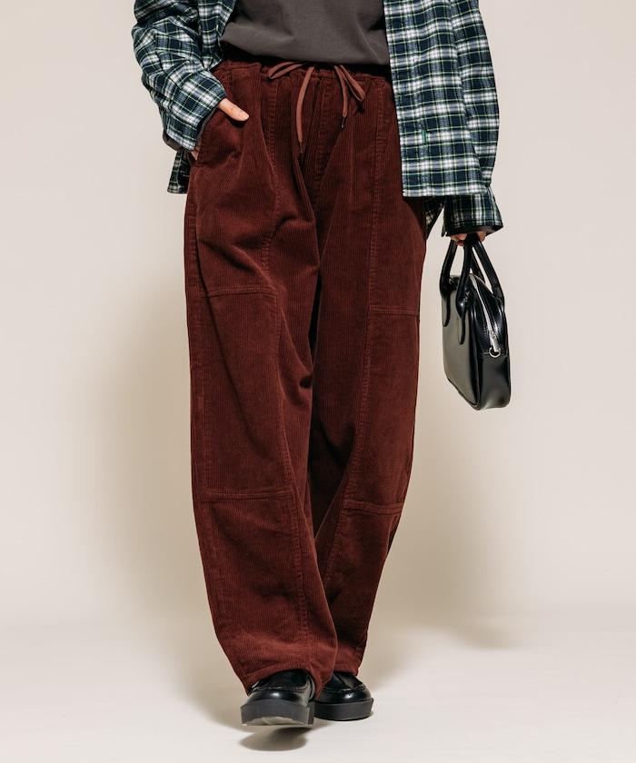 燈芯絨燈籠褲/弧形褲