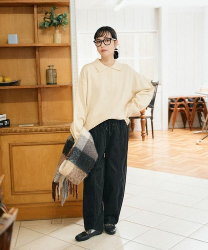 燈芯絨燈籠褲/弧形褲