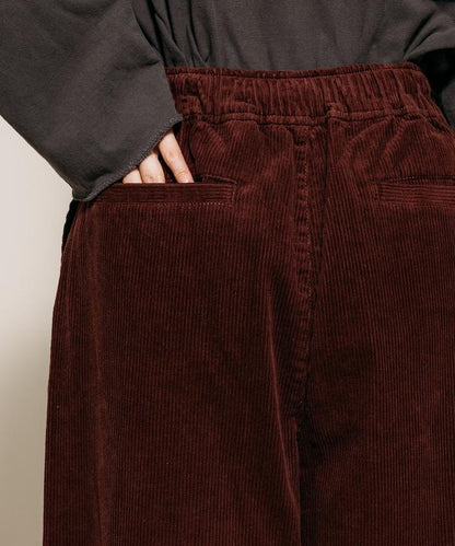 燈芯絨燈籠褲/弧形褲