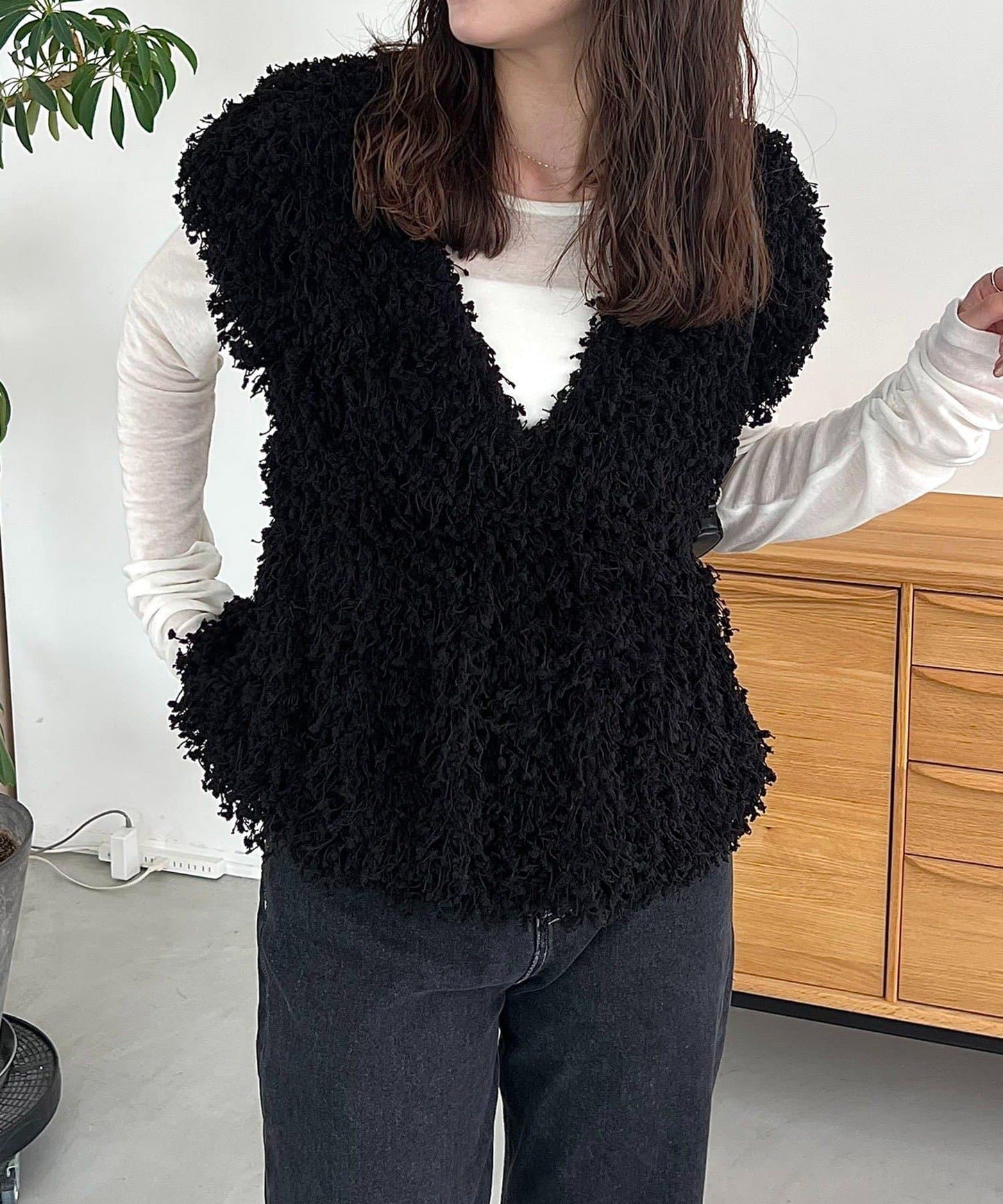 【適合長季節穿著】圈圈紗流蘇上衣