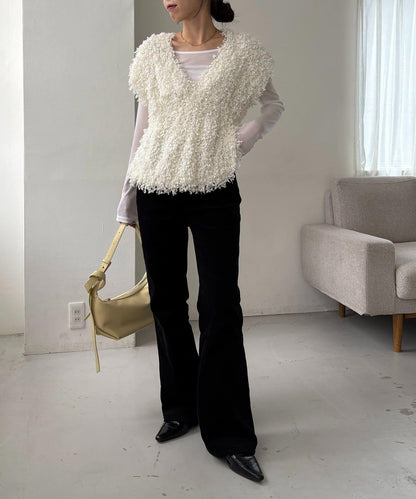 【適合長季節穿著】圈圈紗流蘇上衣