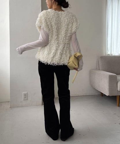 【適合長季節穿著】圈圈紗流蘇上衣