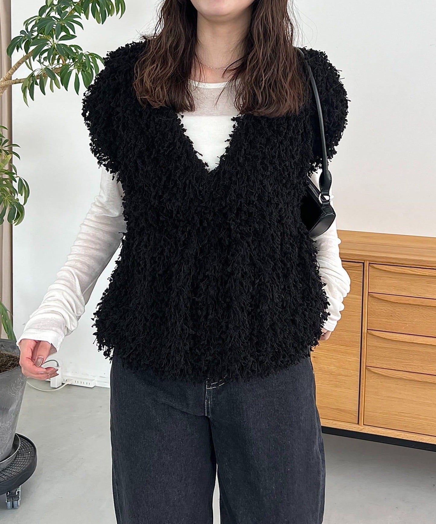 【適合長季節穿著】圈圈紗流蘇上衣