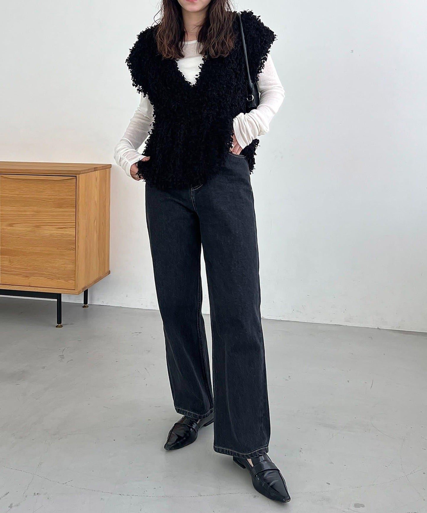 【適合長季節穿著】圈圈紗流蘇上衣