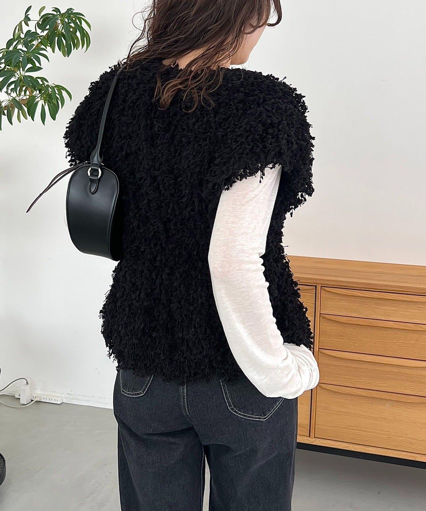 【適合長季節穿著】圈圈紗流蘇上衣