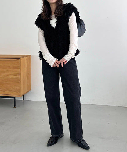 【適合長季節穿著】圈圈紗流蘇上衣