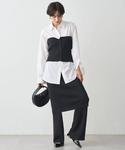 針織裙+褲子套裝