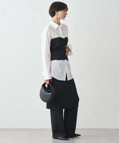 針織裙+褲子套裝