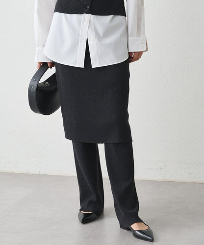 針織裙+褲子套裝