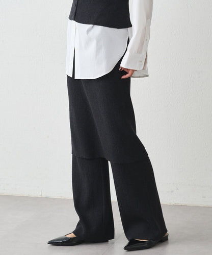 針織裙+褲子套裝