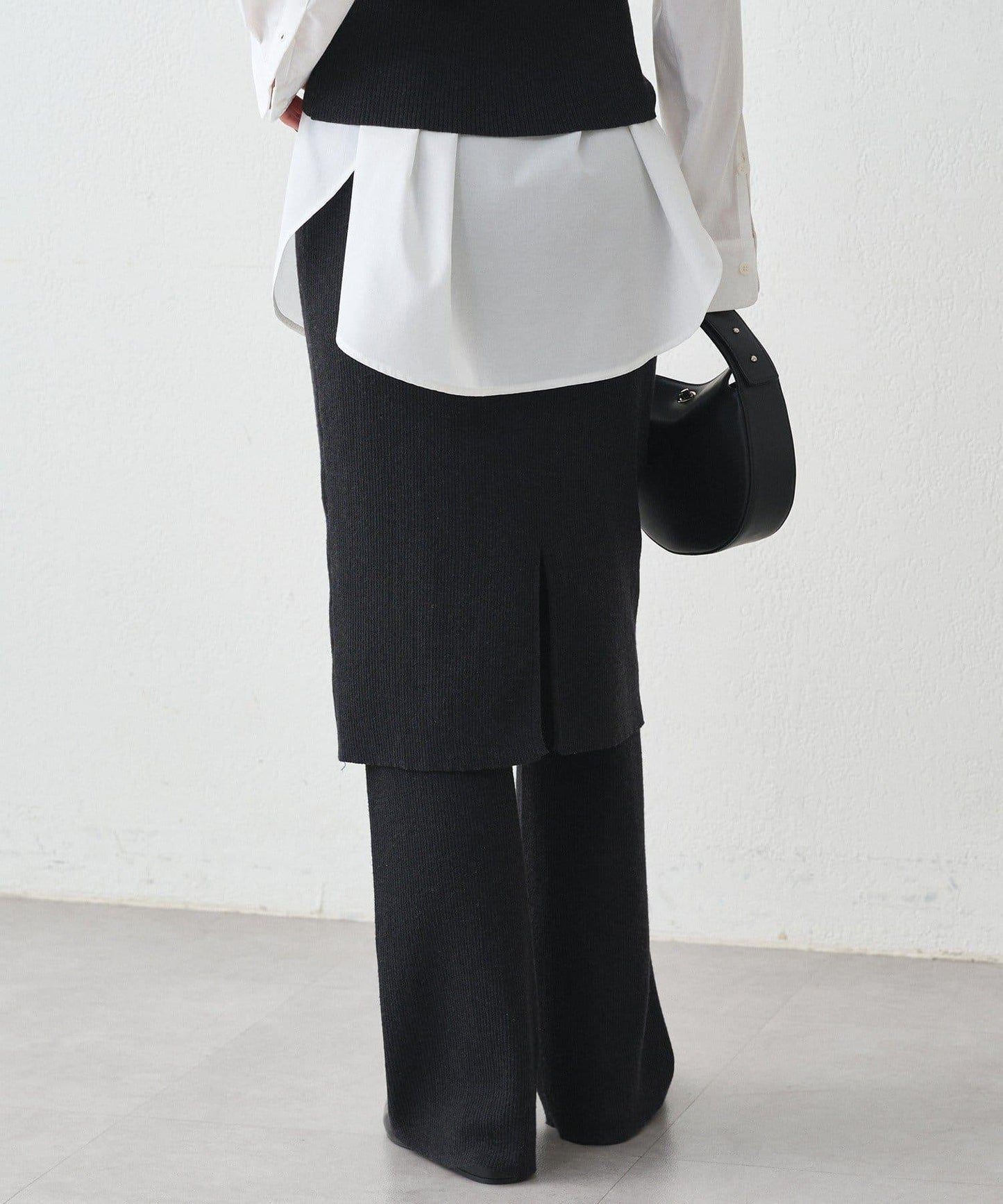 針織裙+褲子套裝