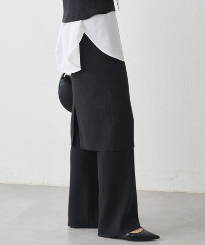 針織裙+褲子套裝