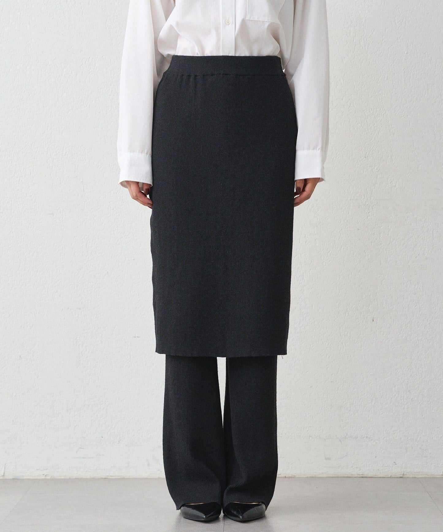 針織裙+褲子套裝