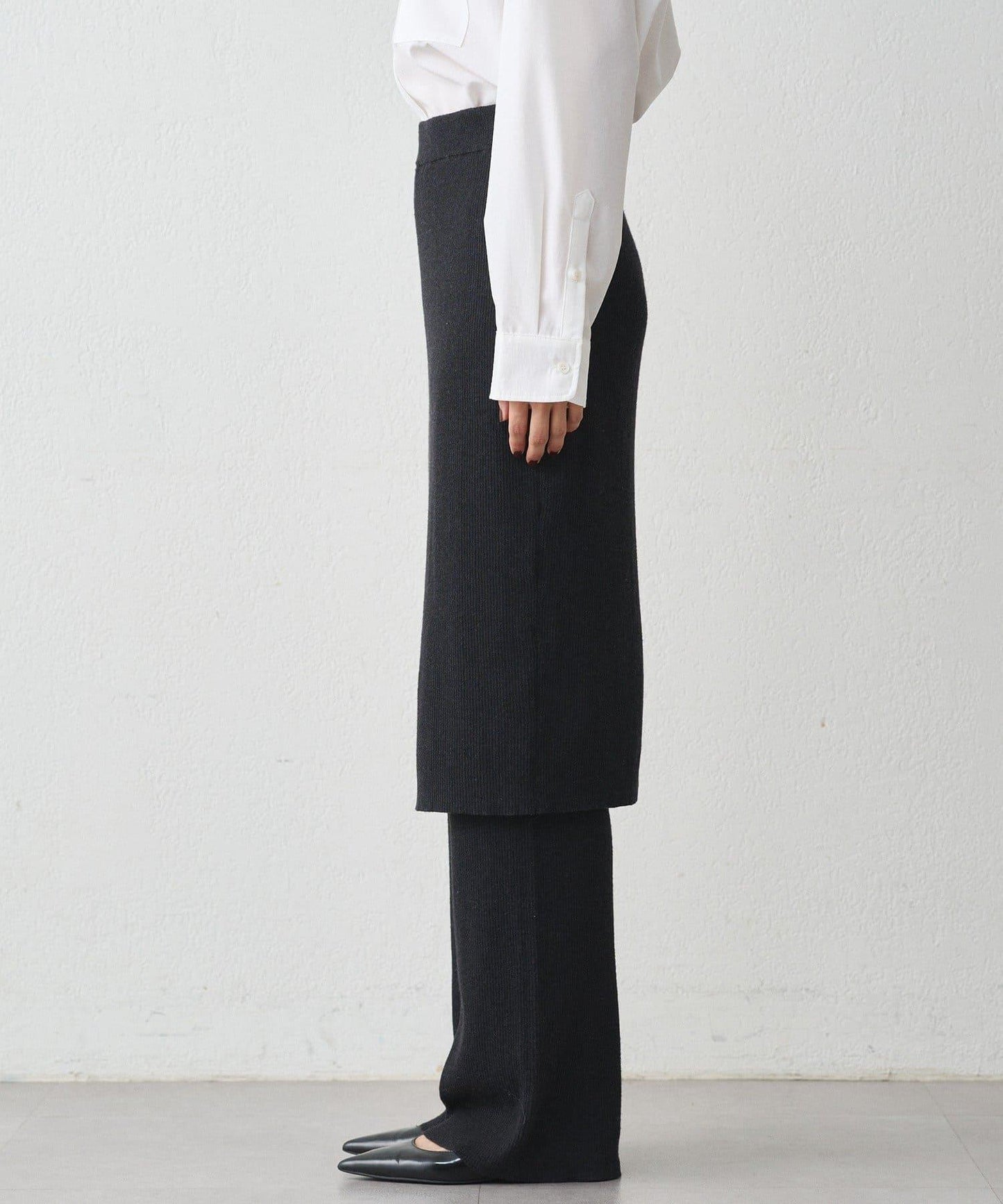 針織裙+褲子套裝