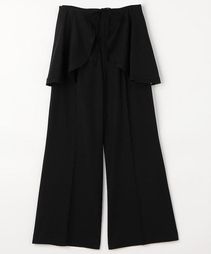 扇貝邊斗篷套裝褲