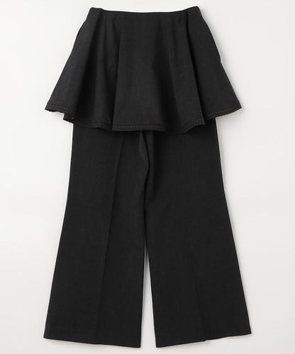 扇貝邊斗篷套裝褲