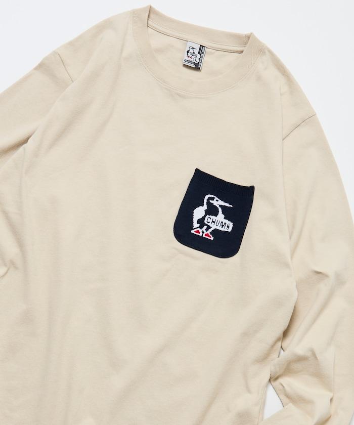 CHUMS×FREAK'S STORE特別款 Booby Bird針織口袋圓領長袖T恤