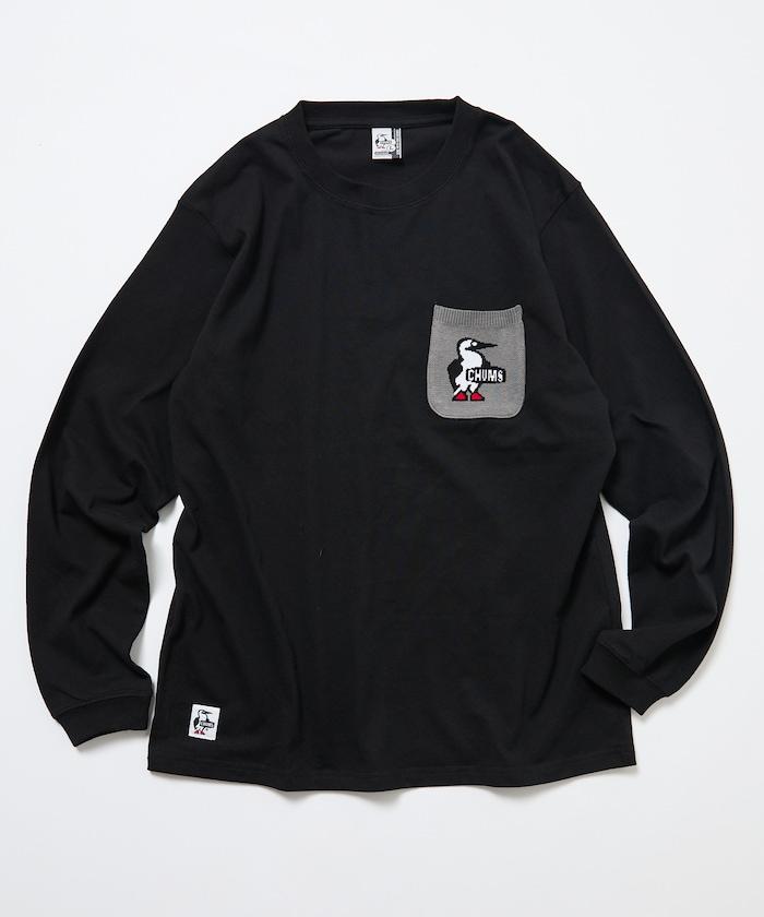 CHUMS×FREAK'S STORE特別款 Booby Bird針織口袋圓領長袖T恤