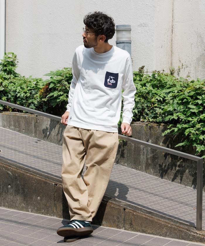 CHUMS×FREAK'S STORE特別款 Booby Bird針織口袋圓領長袖T恤