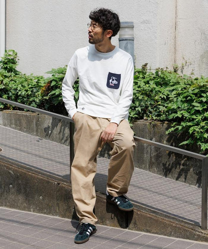 CHUMS×FREAK'S STORE特別款 Booby Bird針織口袋圓領長袖T恤