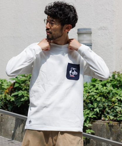 CHUMS×FREAK'S STORE特別款 Booby Bird針織口袋圓領長袖T恤