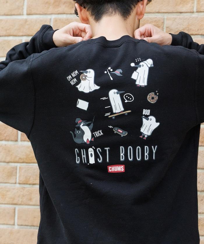 CHUMS×FREAK'S STORE/CHUMS特別款 隨機Booby鳥背部印花圓領衛衣/幽靈圖案