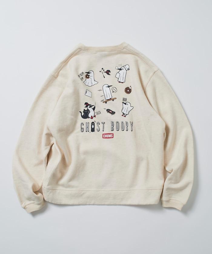 CHUMS×FREAK'S STORE/CHUMS特別款 隨機Booby鳥背部印花圓領衛衣/幽靈圖案