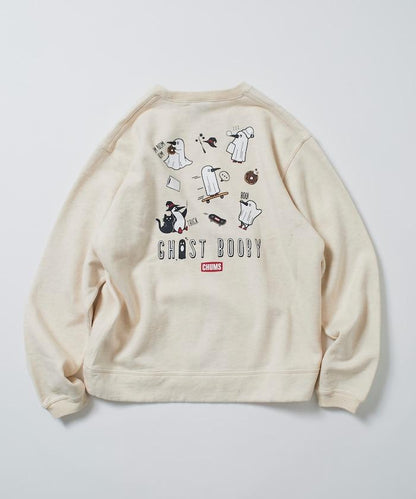 CHUMS×FREAK'S STORE/CHUMS特別款 隨機Booby鳥背部印花圓領衛衣/幽靈圖案