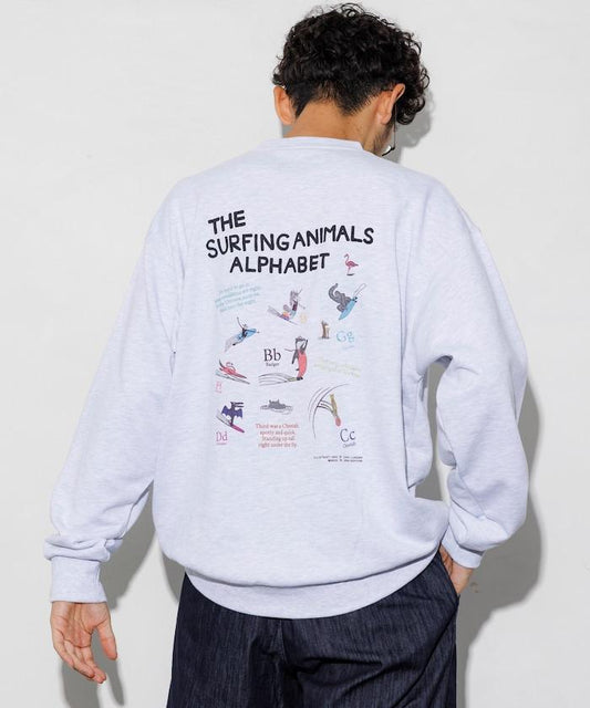 Surfing animals 動物衝浪 圓領衛衣