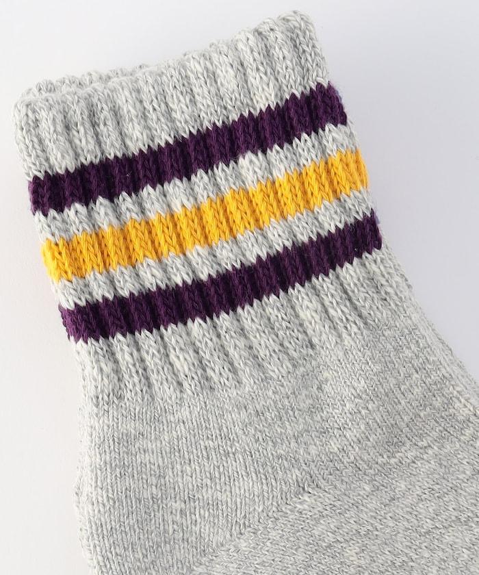 混紡拼色條紋四分襪（適合25.0-27.0cm）