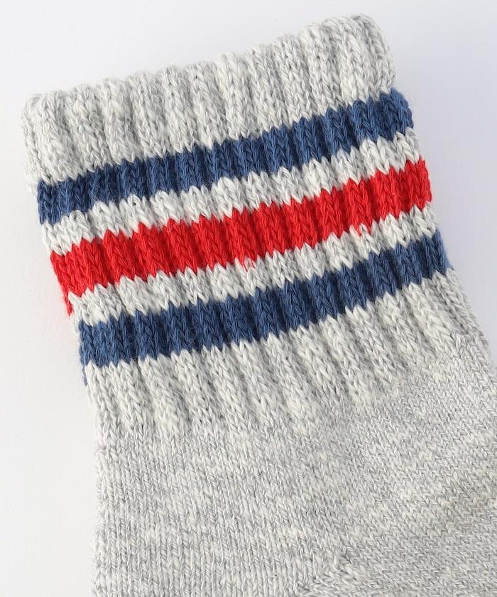 混紡拼色條紋四分襪（適合25.0-27.0cm）