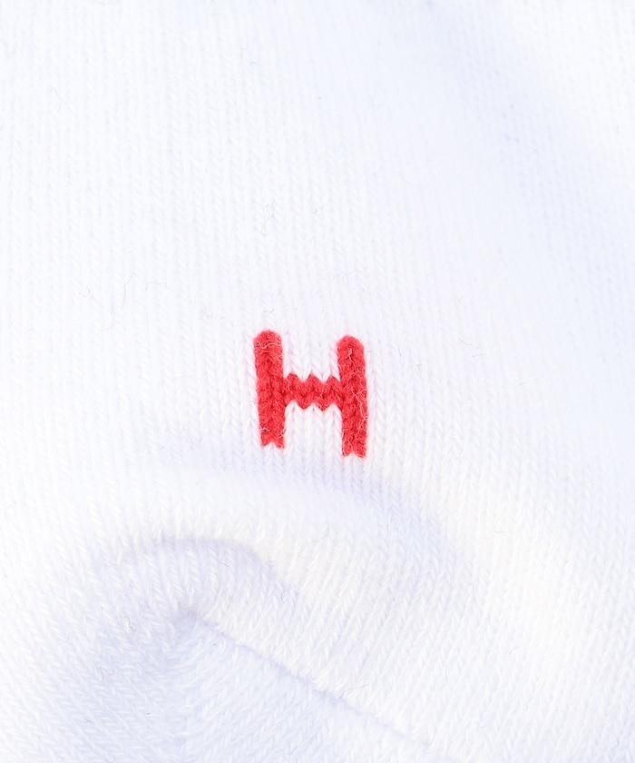 簡約標誌刺繡中筒襪（適合25.0-27.0cm）