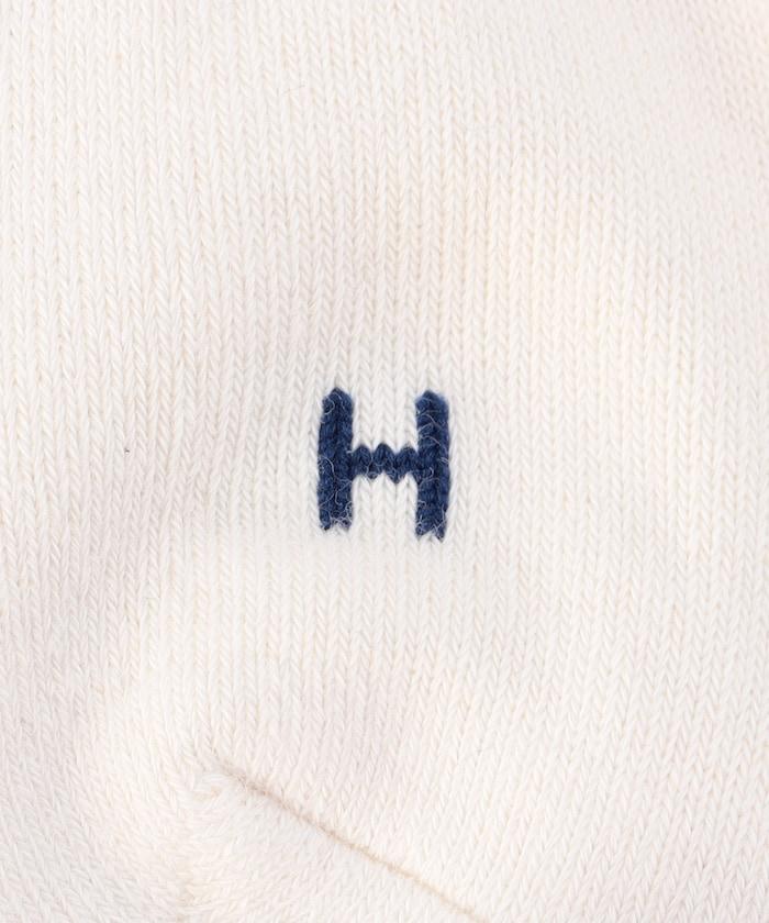 簡約標誌刺繡中筒襪（適合25.0-27.0cm）