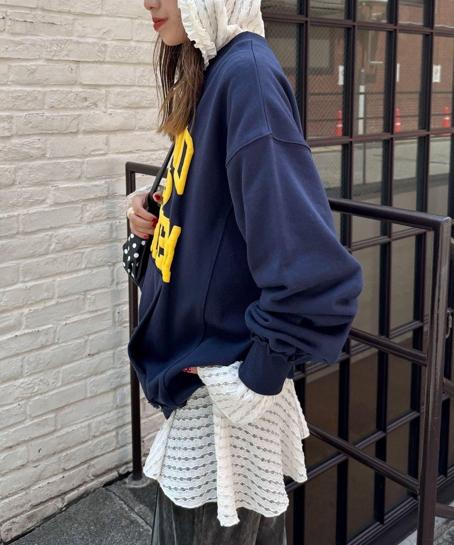 寬鬆學院風開衫衛衣