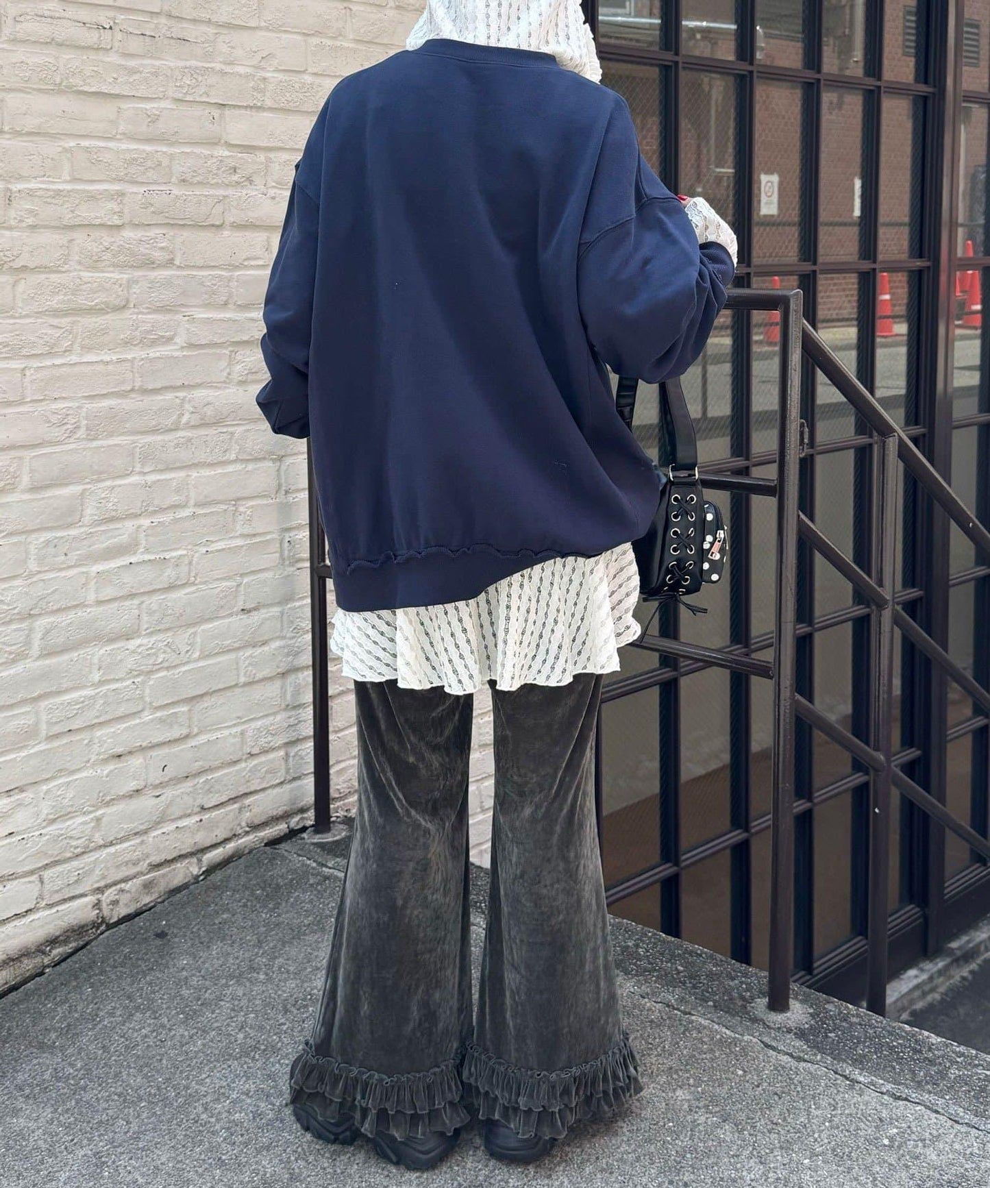 寬鬆學院風開衫衛衣