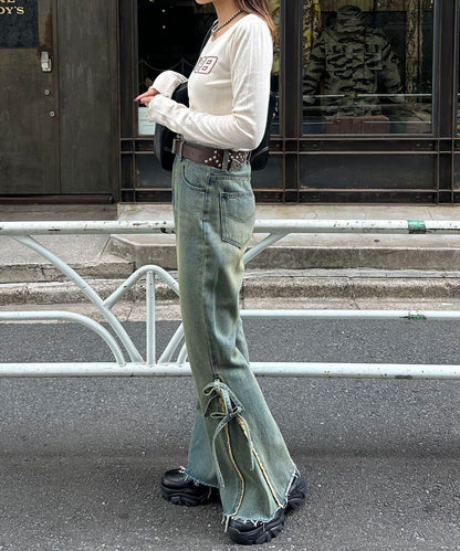 蕾絲拼接標誌修身上衣