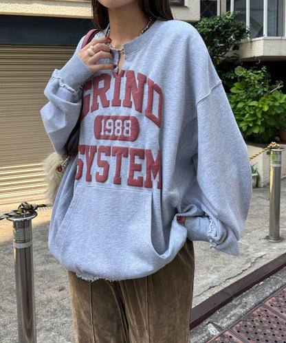 寬鬆學院風開衫衛衣