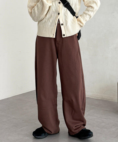 加絨彎曲運動褲