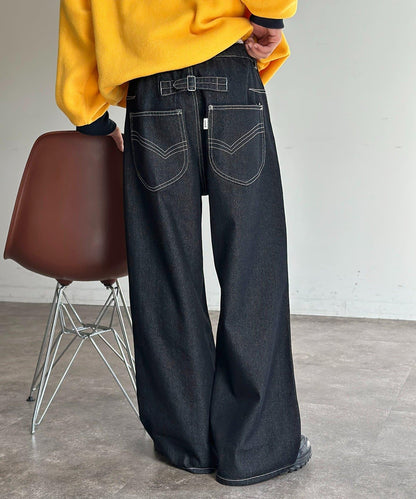 復古風寬鬆牛仔褲