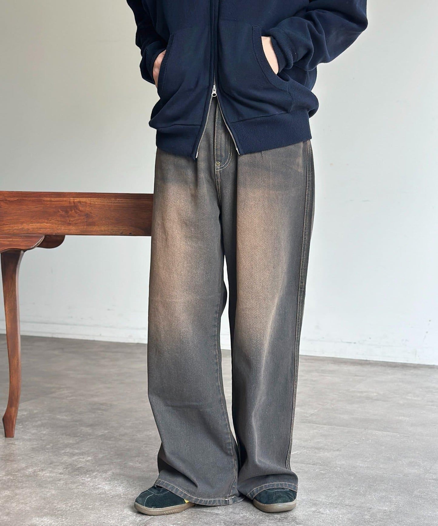 復古風寬鬆牛仔褲