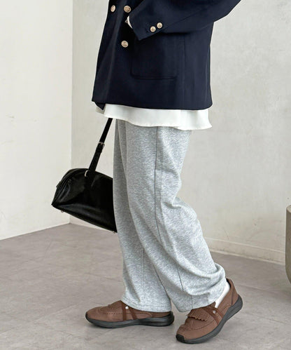 加絨彎曲運動褲