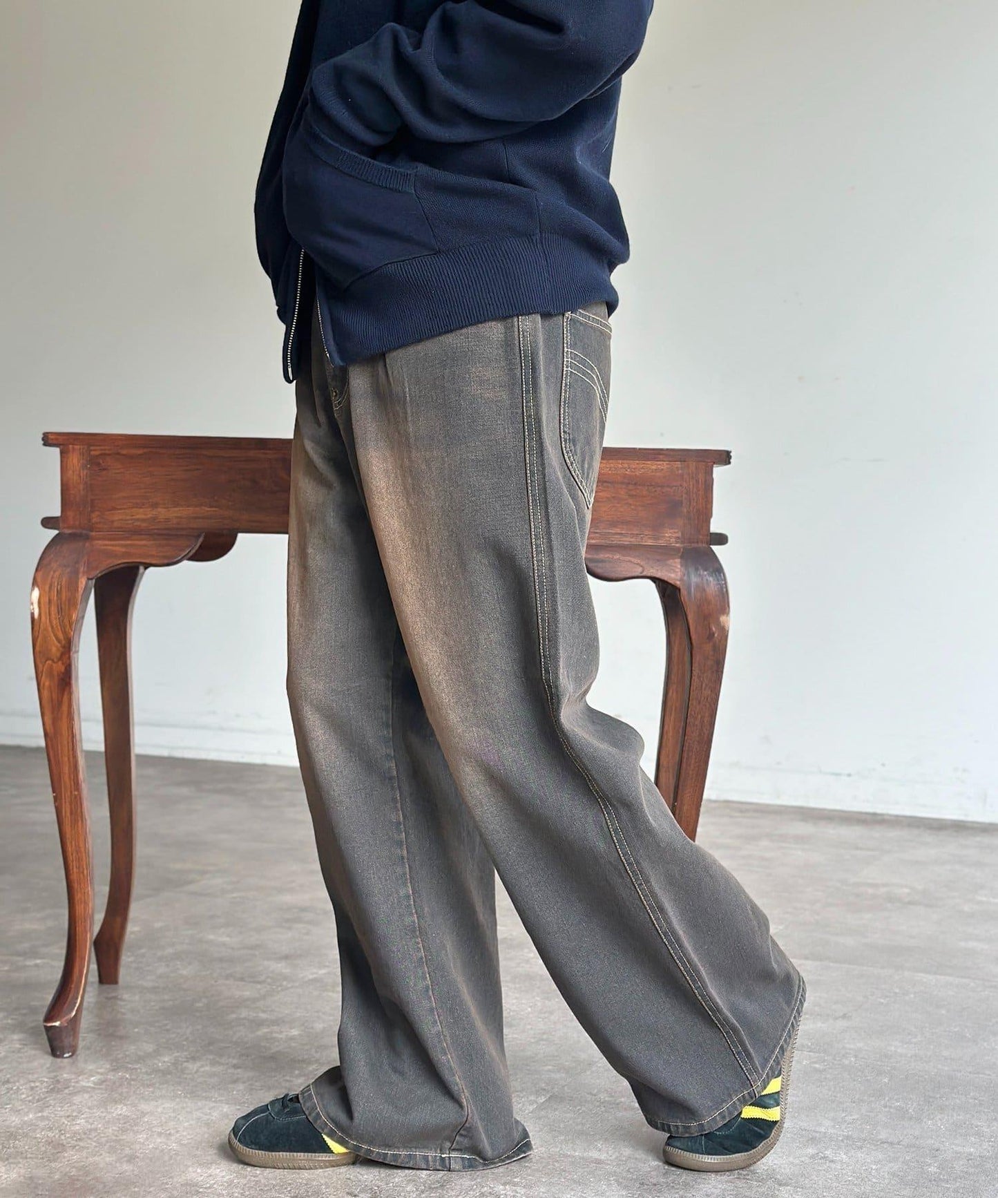 復古風寬鬆牛仔褲