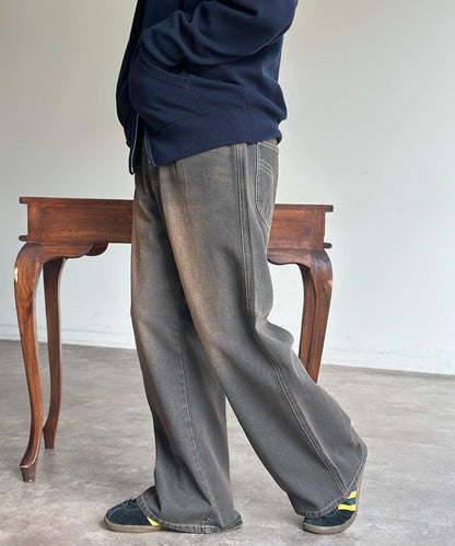 復古風寬鬆牛仔褲