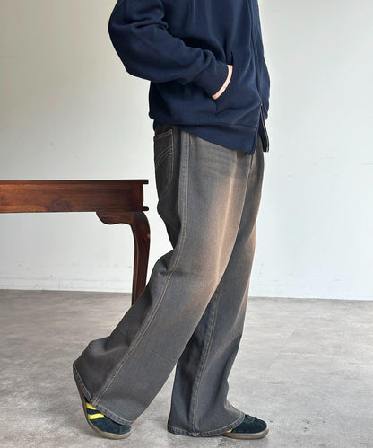 復古風寬鬆牛仔褲