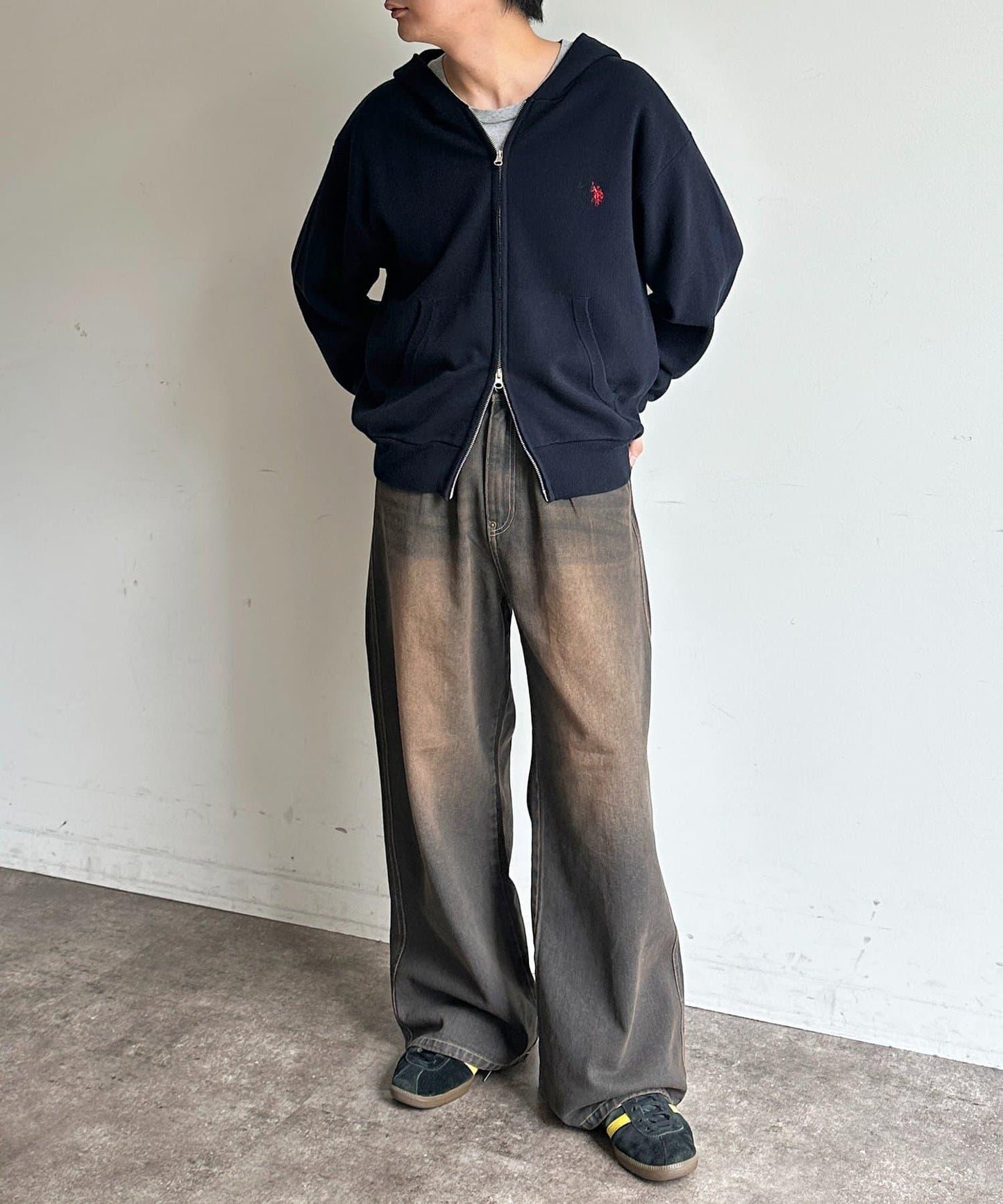 復古風寬鬆牛仔褲