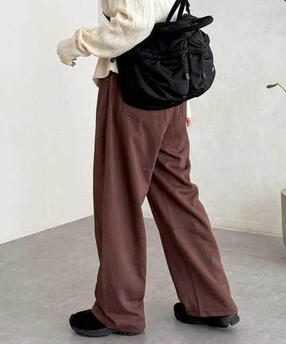 加絨彎曲運動褲