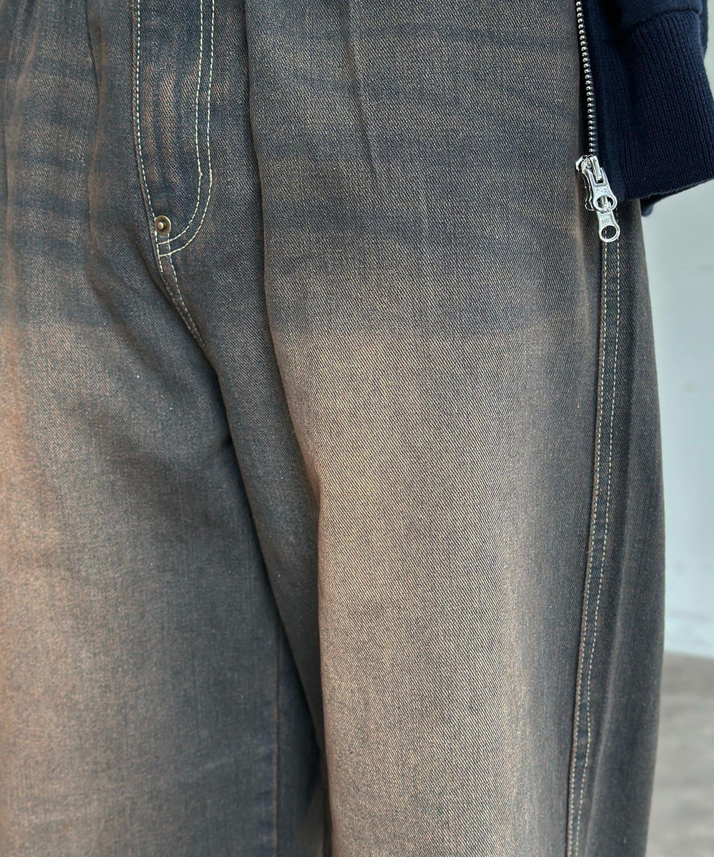 復古風寬鬆牛仔褲