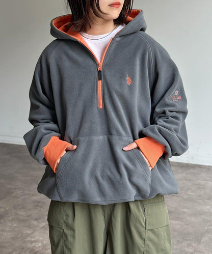 【U.S. POLO ASSN.】抓絨半拉鍊衛衣